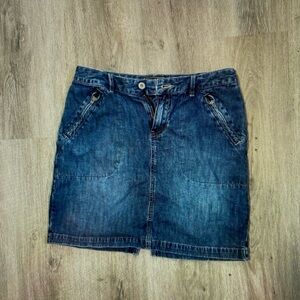 Women's Blue and Navy Skirt